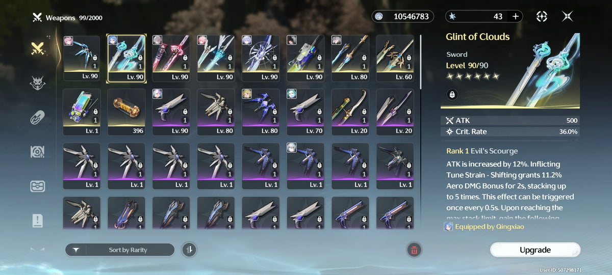 [NA] Lvl 76 Hiyuki S6 + Arma , Qingxiao + Arma,  Aemeath + Arma , Mornye S1 + Arma,  etc