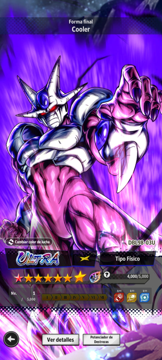 [Solo Android ✅] Cooler ULTRA 8 estrellas + 53,000 Cronocristales 💎| DRAGON BALL Legends Cuenta reroll