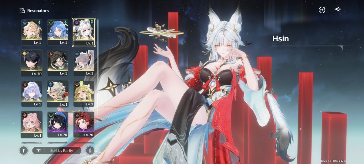 NA UL49 | Hsin + Blooming Jadehaven | Jingran + Thousandfold Deliverance | Qingxiao + Suisui + Hiyuki + Frostburn | Mornye + Encore + Verina, etc. | Cuenta Wuthering Wave