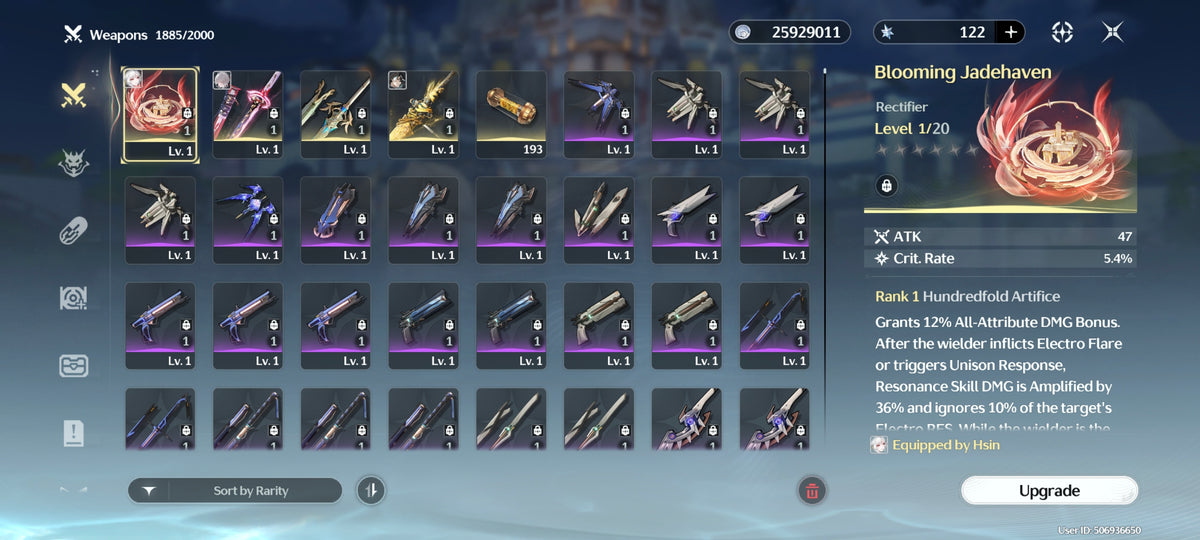 NA UL49 | Hsin + Blooming Jadehaven | Jingran + Thousandfold Deliverance | Qingxiao + Suisui + Hiyuki + Frostburn | Mornye + Encore + Verina, etc. | Cuenta Wuthering Wave