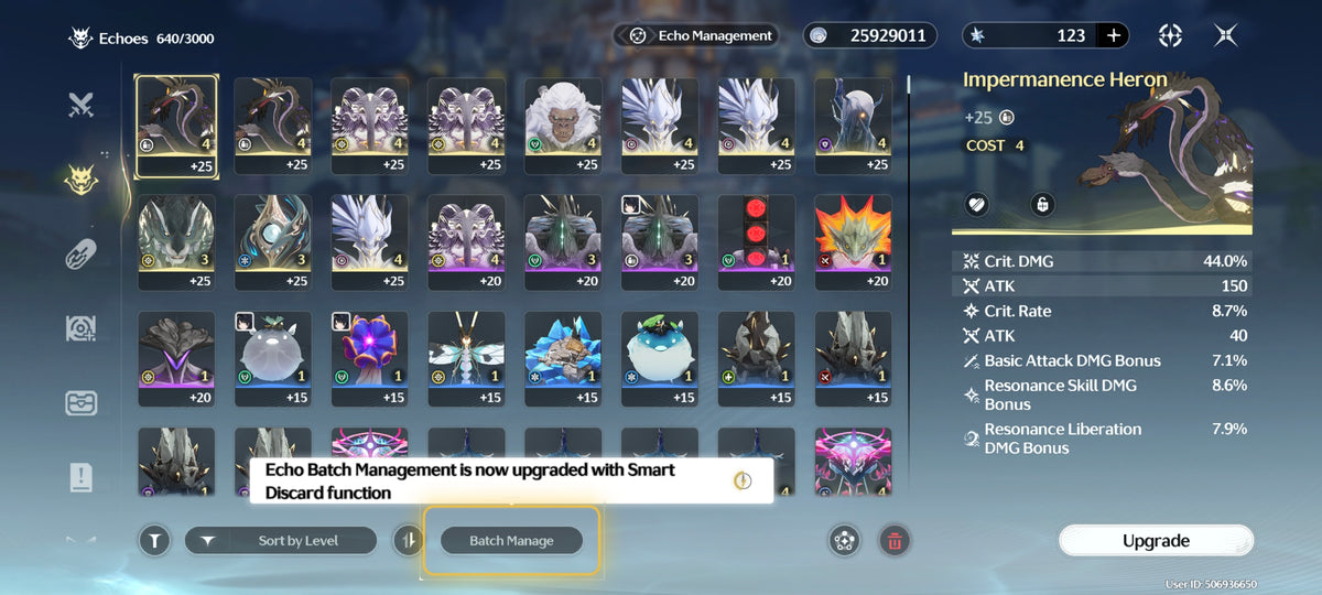 NA UL49 | Hsin + Blooming Jadehaven | Jingran + Thousandfold Deliverance | Qingxiao + Suisui + Hiyuki + Frostburn | Mornye + Encore + Verina, etc. | Cuenta Wuthering Wave