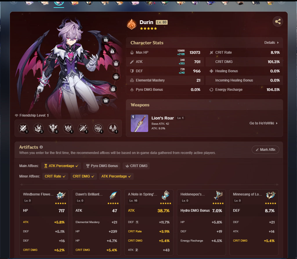 NA Lvl 55⭐️Skirk C2 + Arma , Escoffier + Arma , Nicole , Durin , Keching ⭐️CUMPLEAÑOS LIBRE