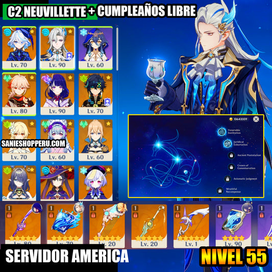 NA AR55 Endgame | Neuvillete C2 + Arma , Kazuha + Lauma + Kinich + Raiden Shogun + Arma, Furina + Mona + Jean C1 + Dehya + Tighnari + Qiqi