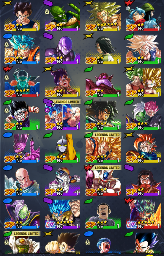 #cuenta 320 [Android y Iphone] ⭐️SS GOD SS VEGITO (UL) + SS GOD SS GOGETA (UL) + 6 LEGENDS LIMITED