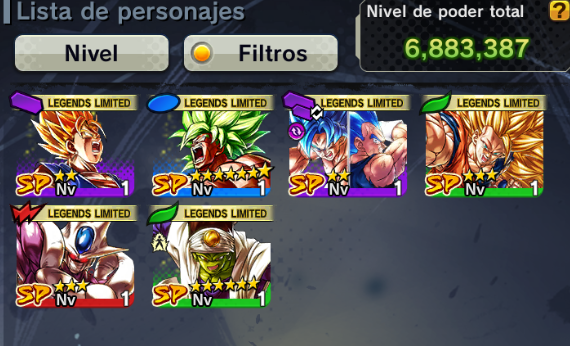 #cuenta 320 [Android y Iphone] ⭐️SS GOD SS VEGITO (UL) + SS GOD SS GOGETA (UL) + 6 LEGENDS LIMITED