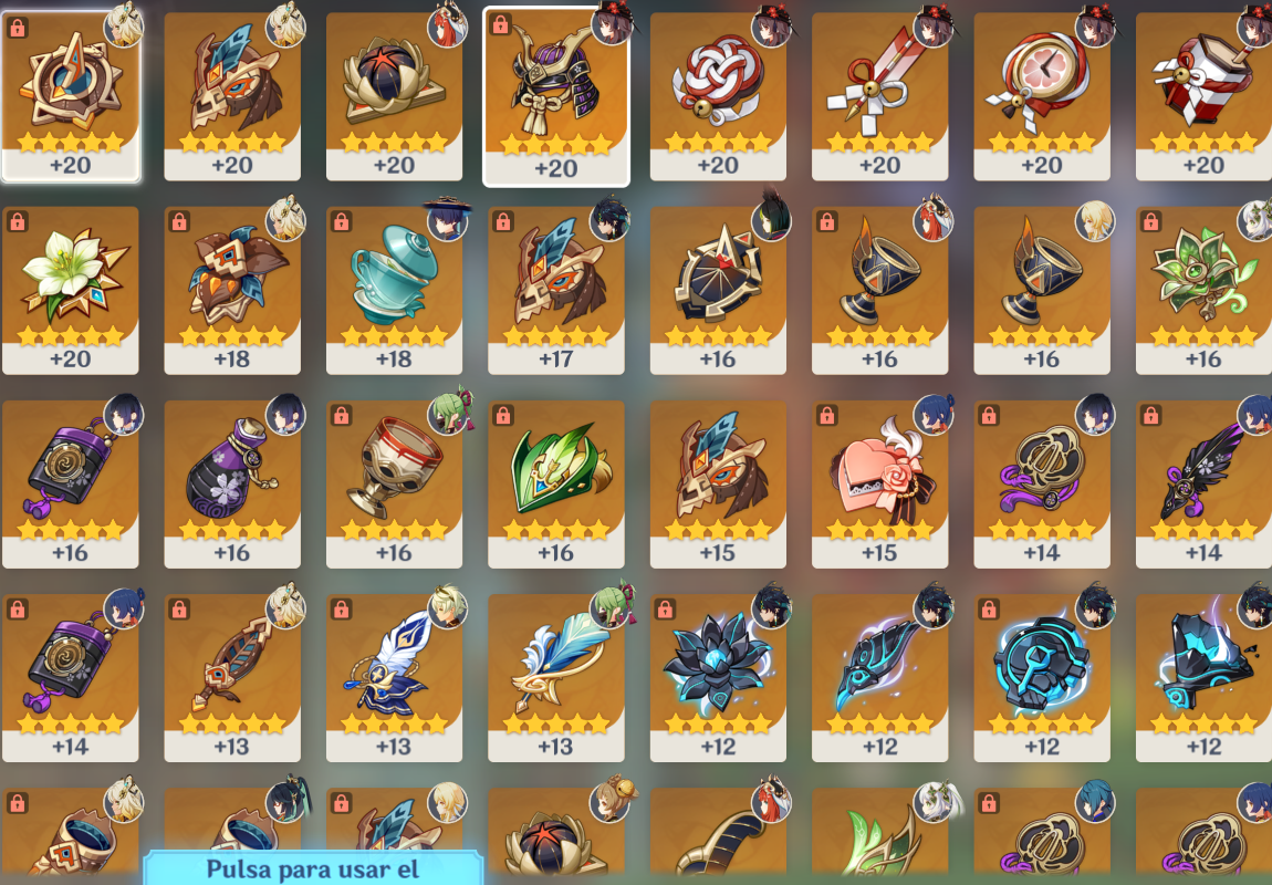 [AR 54] Kinich , Nahida , Xilonen , Xianyun , Yelan , Nilou , Ayato , Trotamundos , Hu Tao , Tighnari , Jean , Dehya