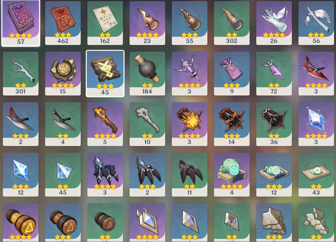 [AR 54] Kinich , Nahida , Xilonen , Xianyun , Yelan , Nilou , Ayato , Trotamundos , Hu Tao , Tighnari , Jean , Dehya