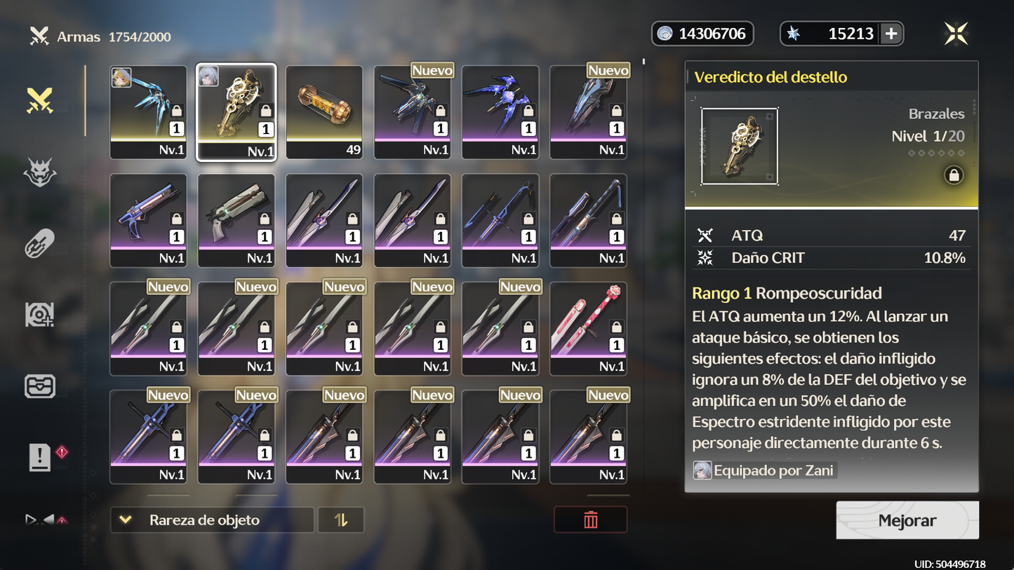 [Nivel 40]✔️Cumpleaños libre | 15213 Astritas 💠 , +34 Mareas radiantes💎| Zani + Arma 5⭐ ( Veredicto del destello ) +Encore + Veritas R1 + Lingyang , Ondas cósmicas| Wuthering Waves Cuenta reroll