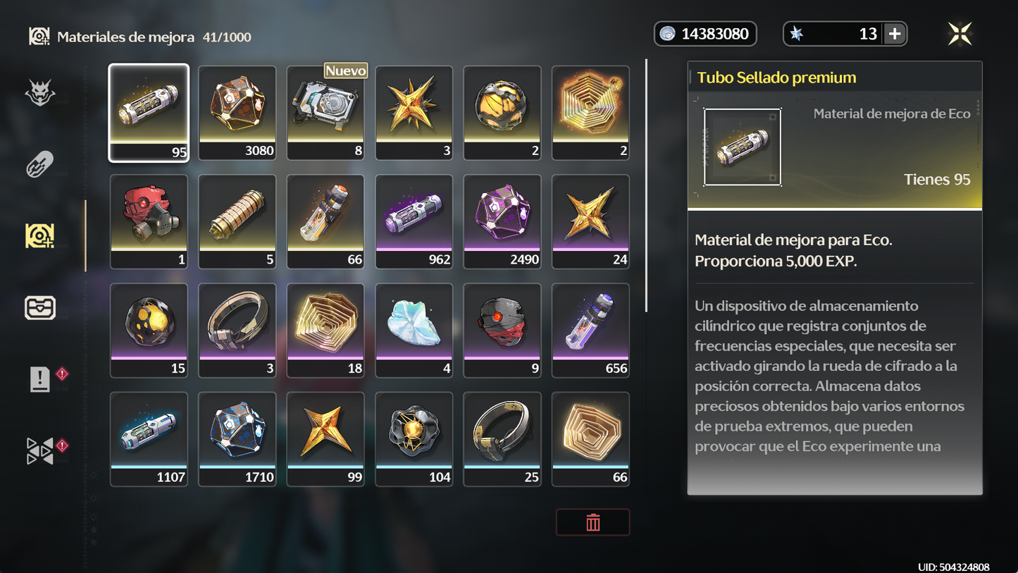 [Nivel 40]✔️Cumpleaños libre | Zani + Arma 5⭐ ( Veredicto del destello ) +Ciaccona,  Calcharo R1 , Verina , Lingyang R2, Jianxin| Wuthering Waves Cuenta reroll