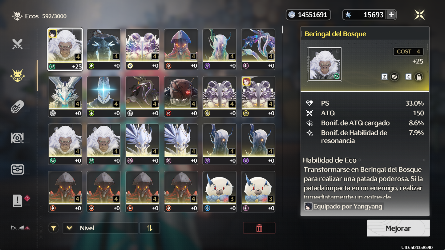 [Nivel 40]✔️Cumpleaños libre | 15693 Astritas 💎| Zani + Arma 5⭐(Veredicto del destello)+  Ciaccona + Arma 5⭐( Aria del bosque )  Jianxin R2+ Veritas + Lingyang R1 | Wuthering Waves Cuenta reroll