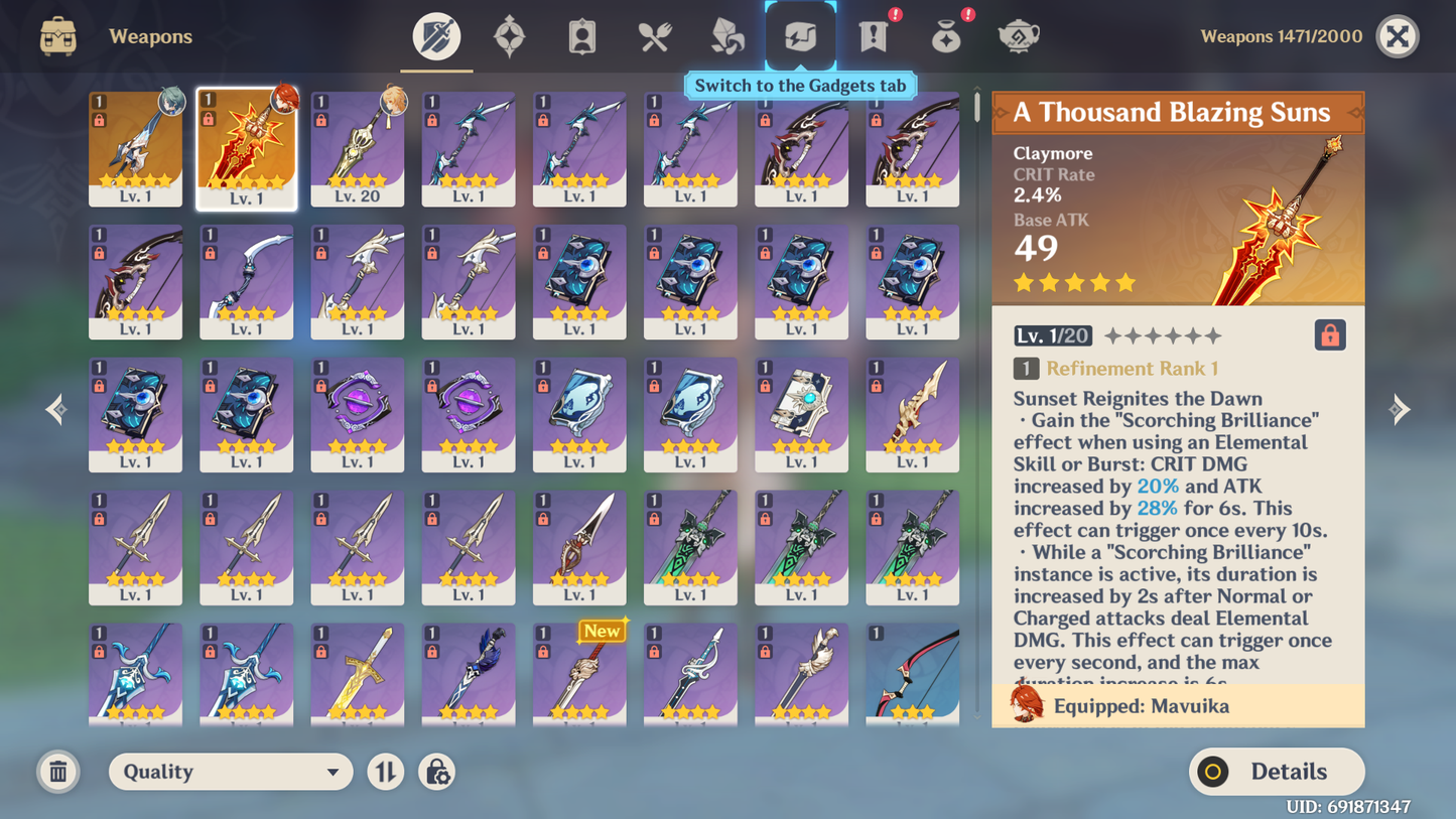 [Nivel 55] ⭐️16 Deseos + Mavuika + Arma , Lohen + Arma ⭐️CUMPLEAÑOS LIBRE