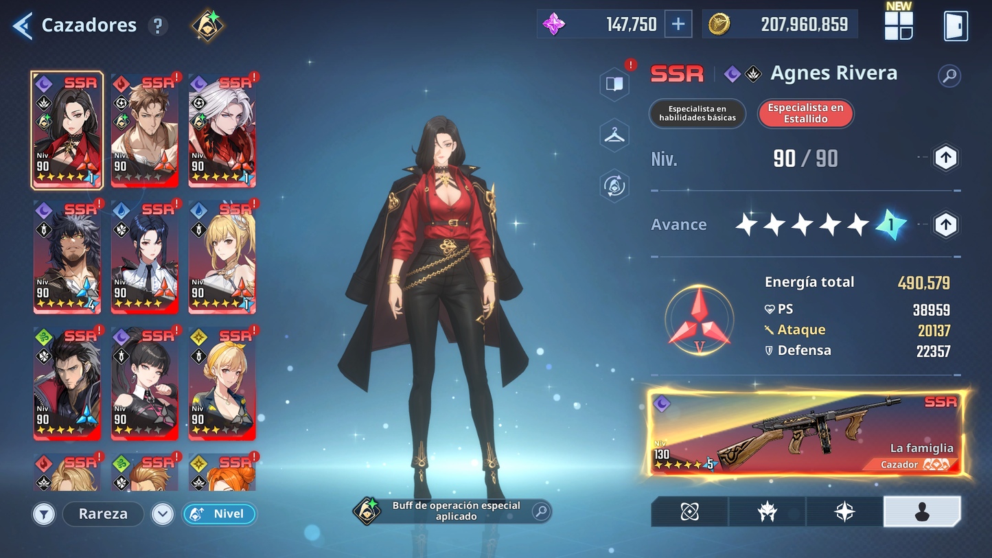 [Global] +147,000 Piedras esenciales💎 +100 SSR PERSONAJES Y ARMAS , Agnes Rivera , Frieren , etc  | Solo Leveling Arise Cuenta avanzada