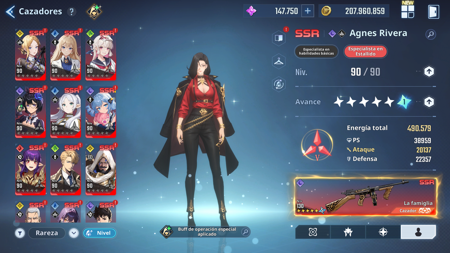 [Global] +147,000 Piedras esenciales💎 +100 SSR PERSONAJES Y ARMAS , Agnes Rivera , Frieren , etc  | Solo Leveling Arise Cuenta avanzada