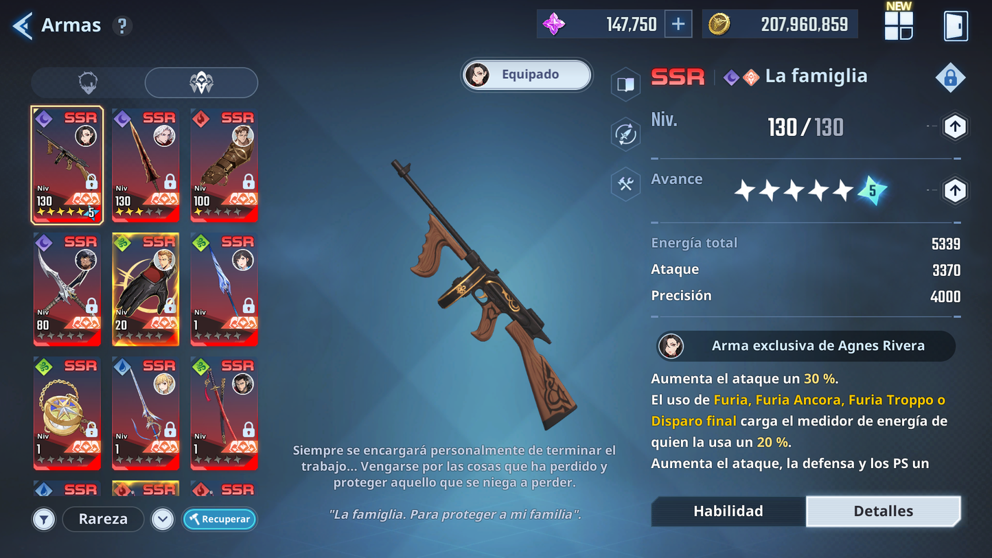 [Global] +147,000 Piedras esenciales💎 +100 SSR PERSONAJES Y ARMAS , Agnes Rivera , Frieren , etc  | Solo Leveling Arise Cuenta avanzada