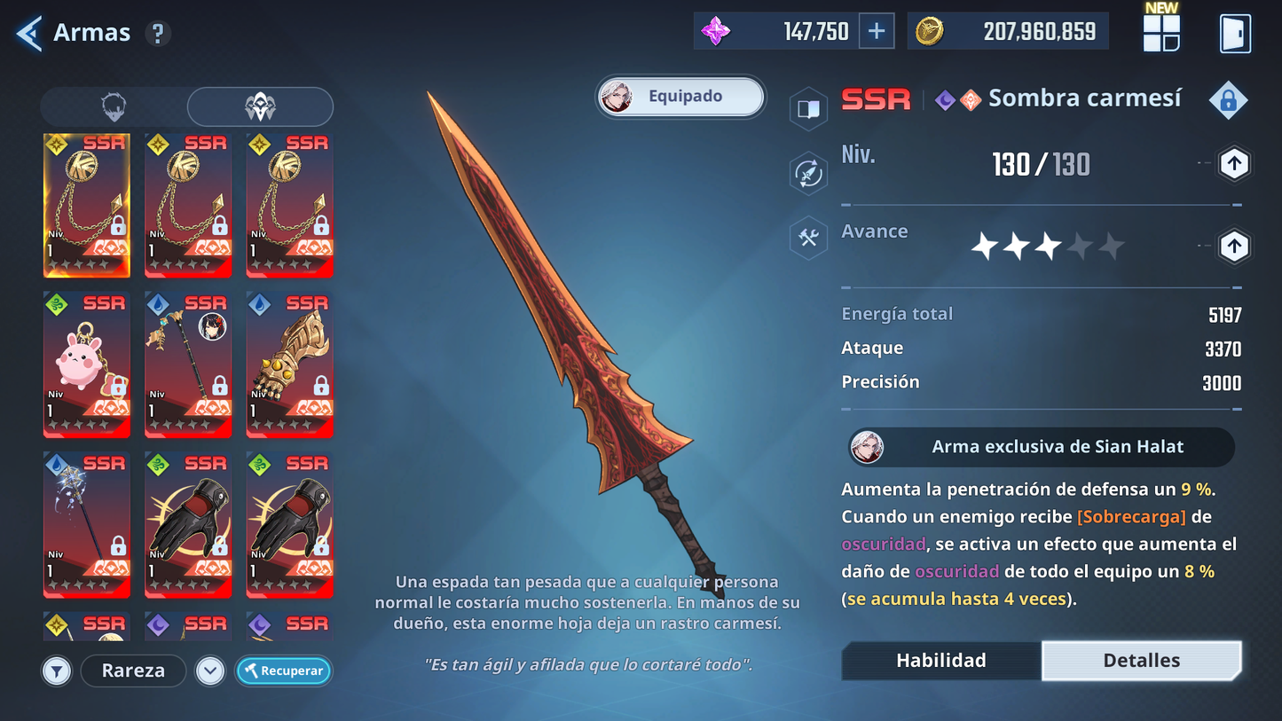 [Global] +147,000 Piedras esenciales💎 +100 SSR PERSONAJES Y ARMAS , Agnes Rivera , Frieren , etc  | Solo Leveling Arise Cuenta avanzada