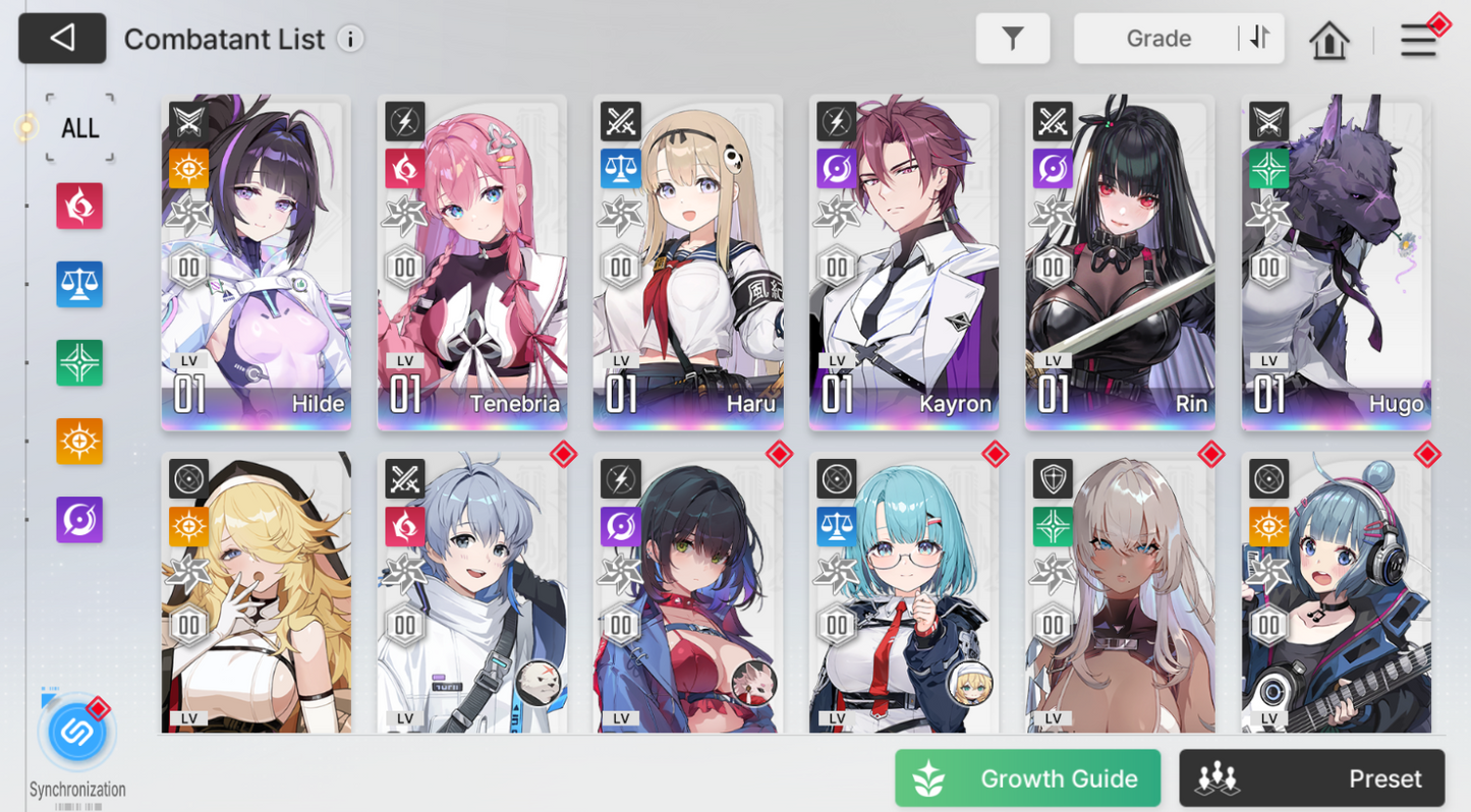 [GLOBAL]  Lvl 53| 21,607 Crystals 💎 + Hilde + Tenebria + Haru + Kayron + Rin + Hugo + Orlea + 60 deseos| Chaos Zero Nightmare Cuenta reroll