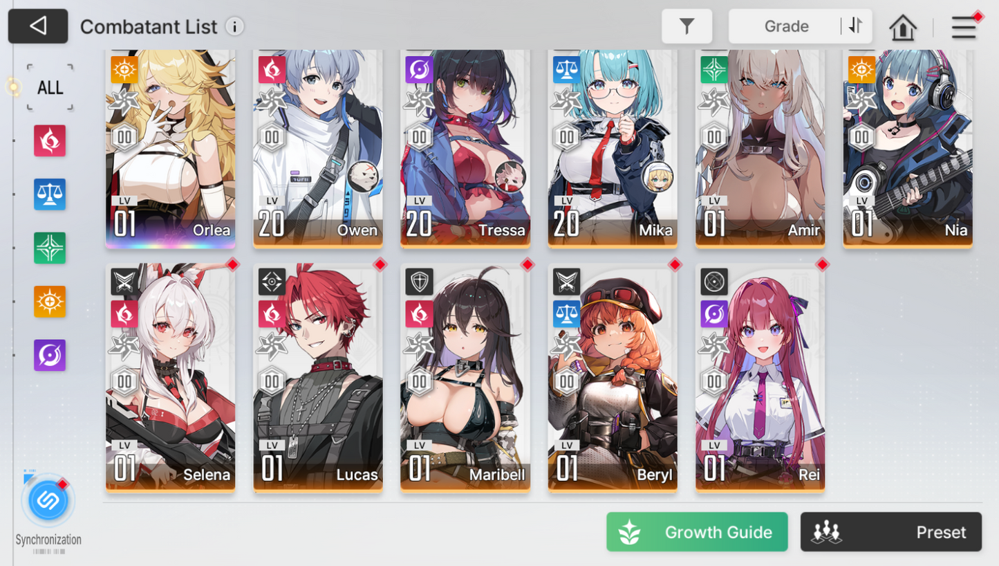 [GLOBAL]  Lvl 53| 21,607 Crystals 💎 + Hilde + Tenebria + Haru + Kayron + Rin + Hugo + Orlea + 60 deseos| Chaos Zero Nightmare Cuenta reroll