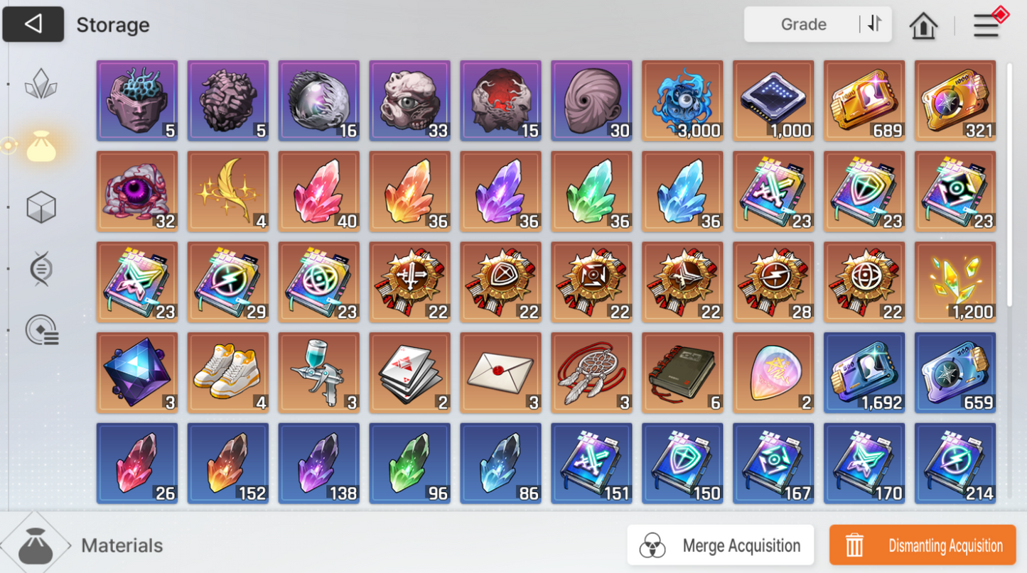 [GLOBAL]  Lvl 53| 21,607 Crystals 💎 + Hilde + Tenebria + Haru + Kayron + Rin + Hugo + Orlea + 60 deseos| Chaos Zero Nightmare Cuenta reroll