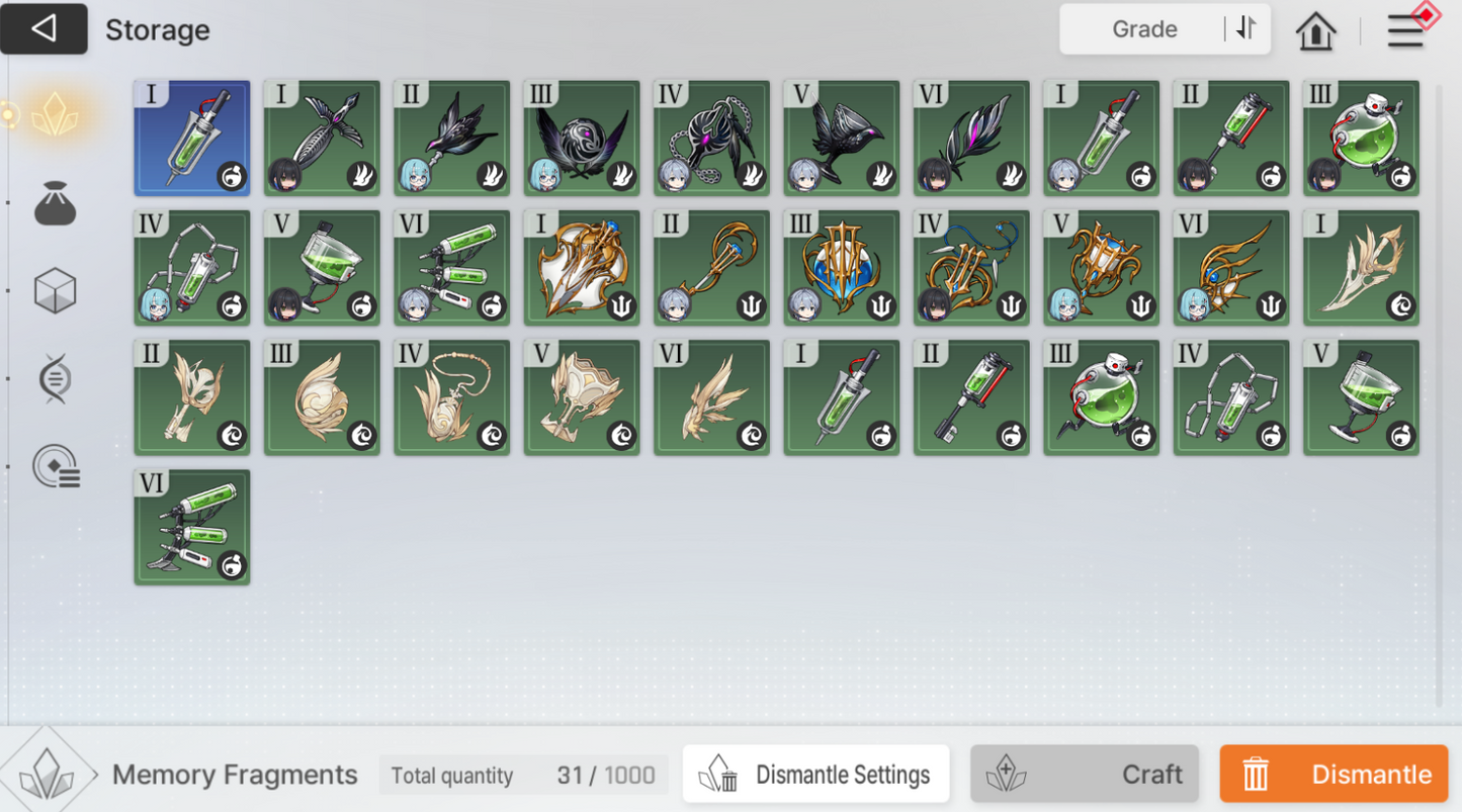 [GLOBAL]  Lvl 53| 21,607 Crystals 💎 + Hilde + Tenebria + Haru + Kayron + Rin + Hugo + Orlea + 60 deseos| Chaos Zero Nightmare Cuenta reroll