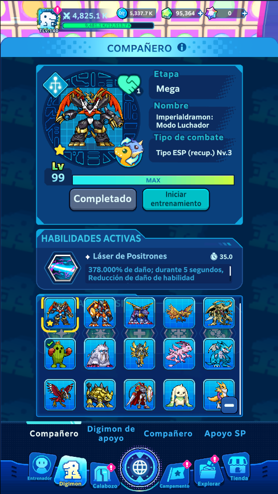[GLOBAL] Cuenta Premium ~ Lvl 140 + | Cuenta Avanzada|[EX+] WarGreymon +2 [ EX+] Aegiochusmon | [EX+] Agumon + Tai 2+ [EX+] Aegiomon + Inori 2+ [EX+] Veemon + Davis | [EX+] Phantom Nova 2+