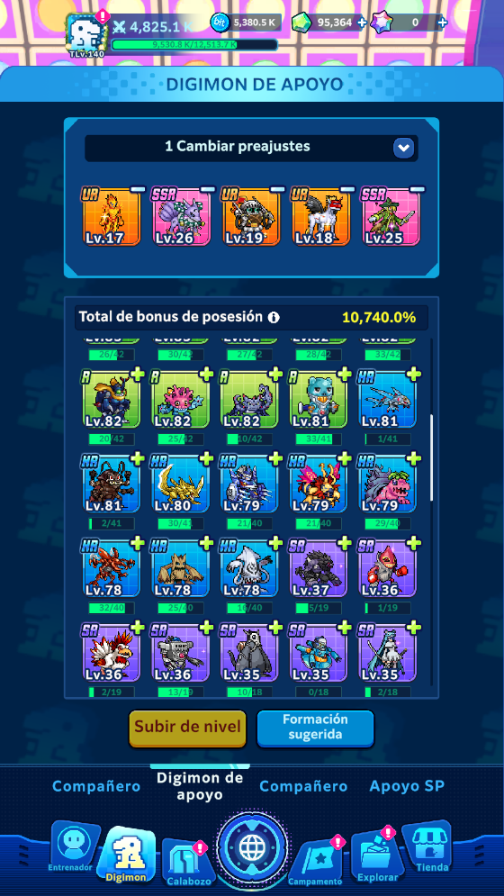 [GLOBAL] Cuenta Premium ~ Lvl 140 + | Cuenta Avanzada|[EX+] WarGreymon +2 [ EX+] Aegiochusmon | [EX+] Agumon + Tai 2+ [EX+] Aegiomon + Inori 2+ [EX+] Veemon + Davis | [EX+] Phantom Nova 2+