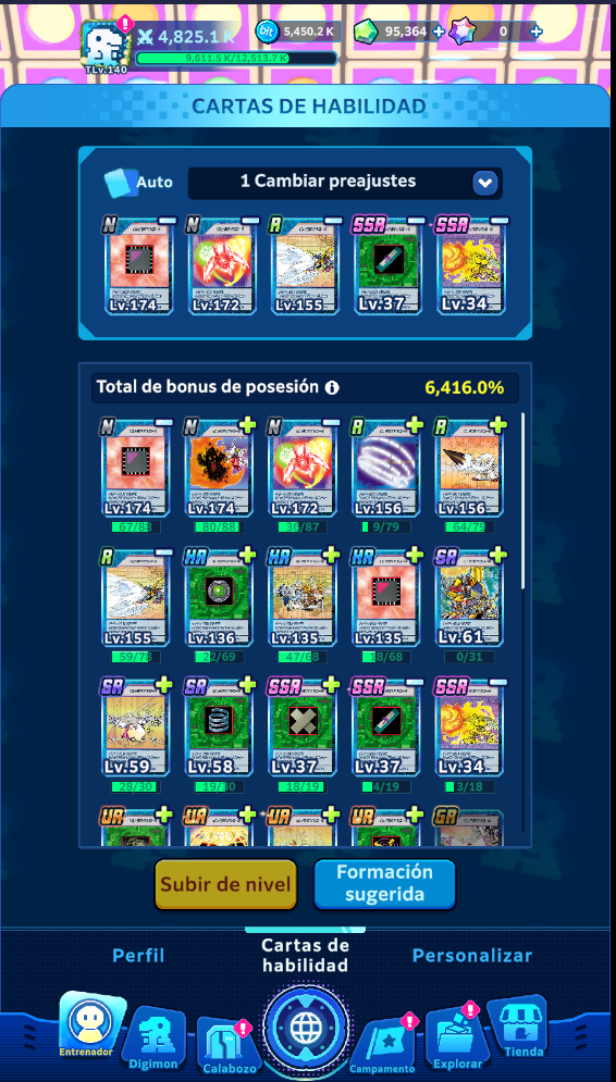 [GLOBAL] Cuenta Premium ~ Lvl 140 + | Cuenta Avanzada|[EX+] WarGreymon +2 [ EX+] Aegiochusmon | [EX+] Agumon + Tai 2+ [EX+] Aegiomon + Inori 2+ [EX+] Veemon + Davis | [EX+] Phantom Nova 2+