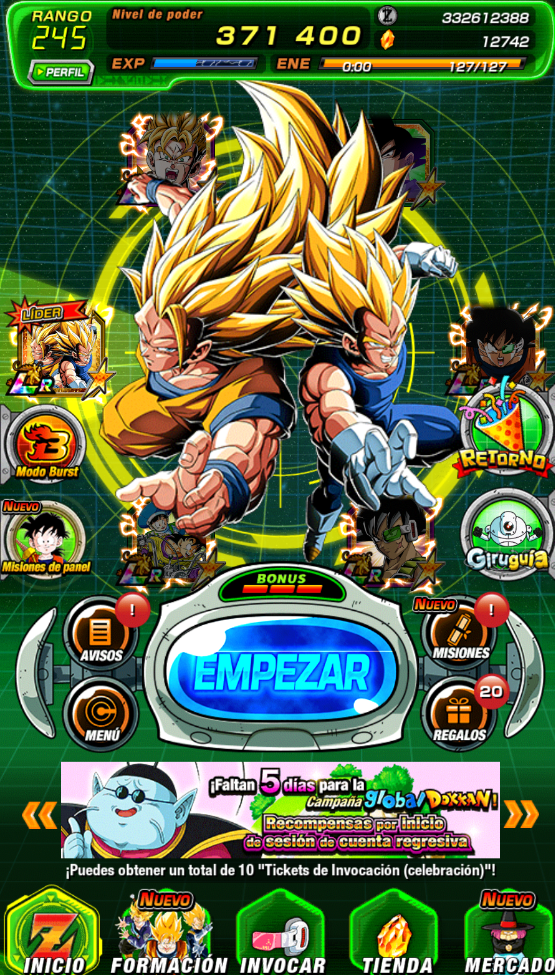 ANDROID|+ 12742 Piedras Dragon💎 |Gohan Futuro LR |Dokkan Battle cuenta reroll