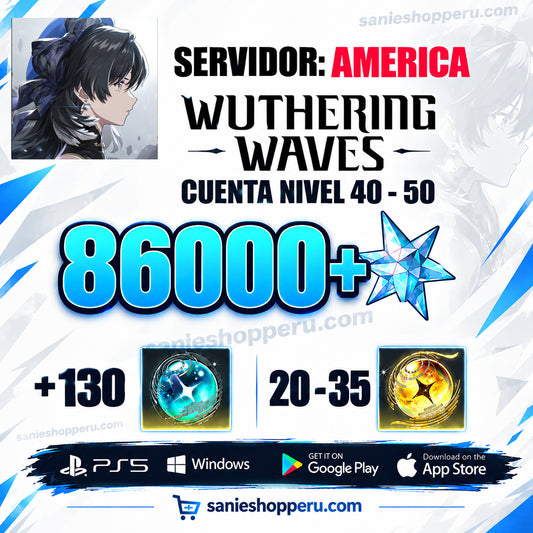 NA| +86000 Astritas | Wuthering Wave Reroll cuenta